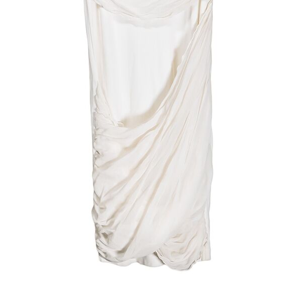 Alice + Olivia Womens Dress Ivory Silk Stretch Lined Mini Layered Sheath Party S - Picture 7 of 10